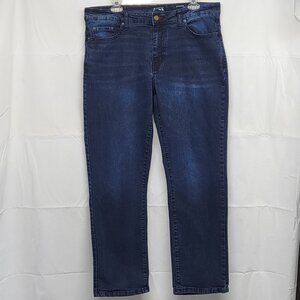 Coleman Jeans Mens 36 X 30 Stretch Straight Leg Darkwash Denim Pants